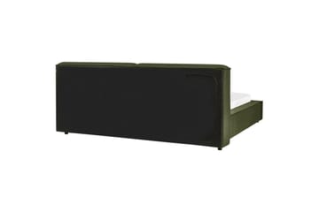 Seng med lamellbunn Linards - Grønn/Bouclé, 180x200 cm - Møbler - Senger - Sengeramme & sengestamme