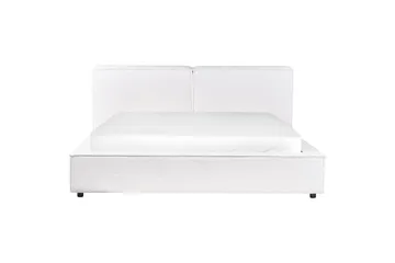 Seng med lamellbunn Linards - Hvit/Bouclé, 160x200 cm - Møbler - Senger - Sengeramme & sengestamme