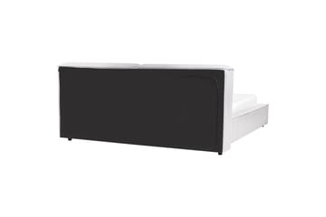 Seng med lamellbunn Linards - Hvit/Bouclé, 160x200 cm - Møbler - Senger - Sengeramme & sengestamme