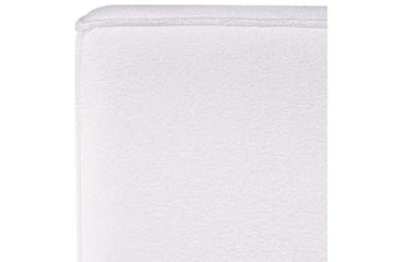 Seng med lamellbunn Linards - Hvit/Bouclé, 160x200 cm - Møbler - Senger - Sengeramme & sengestamme