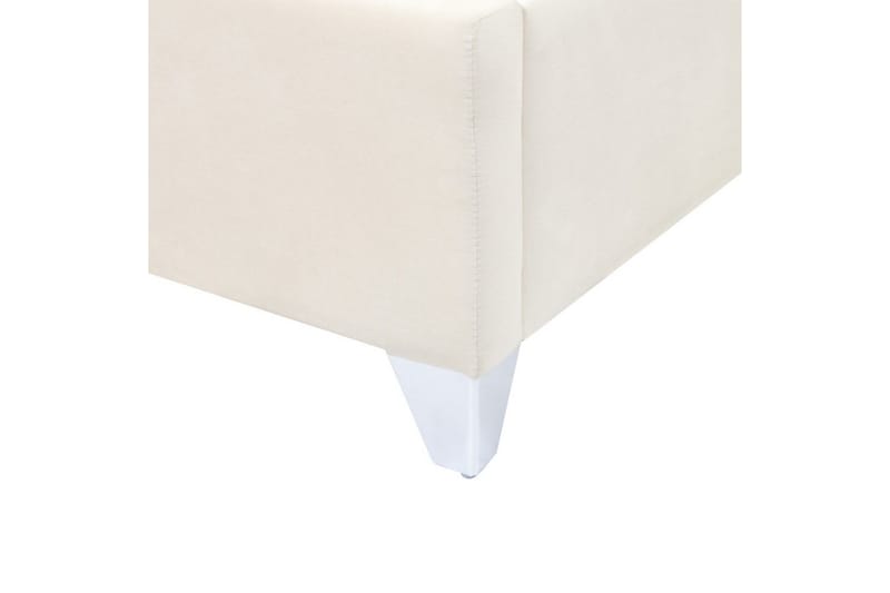 Seng med lamellbunn Lubbon - Hvit, Sølv, Hvit, s ølv, 180x200 cm - Møbler - Senger - Sengeramme & sengestamme