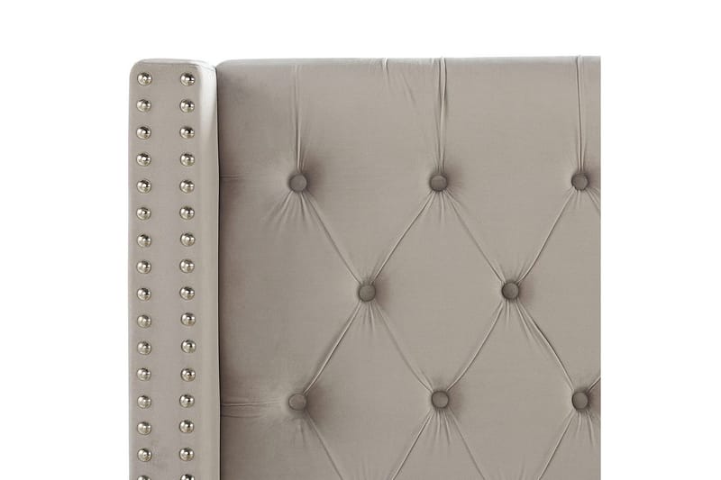 Seng med lamellbunn Lubbon - Lysegrå, Sølv, Lys grå, sølv, 180x200 cm - Møbler - Senger - Sengeramme & sengestamme