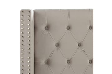 Seng med lamellbunn Lubbon - Lysegrå, Sølv, Lys grå, sølv, 180x200 cm - Møbler - Senger - Sengeramme & sengestamme