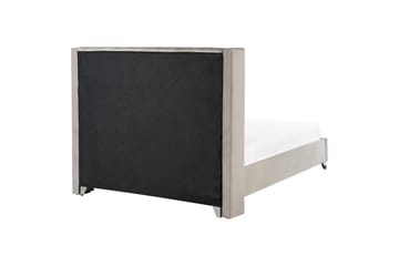 Seng med lamellbunn Lubbon - Lysegrå, Sølv, Lys grå, sølv, 180x200 cm - Møbler - Senger - Sengeramme & sengestamme