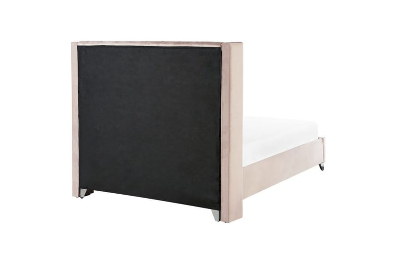 Seng med lamellbunn Lubbon - Rosa, Sølv, Rosa, sølv, 160x200 cm - Møbler - Senger - Sengeramme & sengestamme