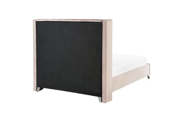 Seng med lamellbunn Lubbon - Rosa, Sølv, Rosa, sølv, 160x200 cm - Møbler - Senger - Sengeramme & sengestamme