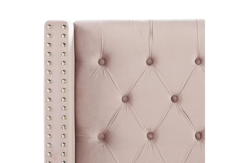 Seng med lamellbunn Lubbon - Rosa, Sølv, Rosa, sølv, 160x200 cm - Møbler - Senger - Sengeramme & sengestamme