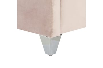 Seng med lamellbunn Lubbon - Rosa, Sølv, Rosa, sølv, 160x200 cm - Møbler - Senger - Sengeramme & sengestamme