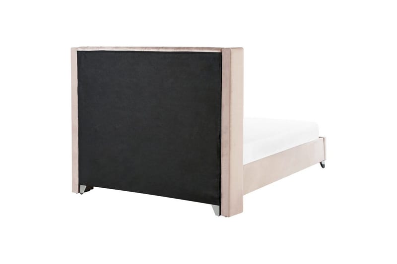 Seng med lamellbunn Lubbon - Rosa, Sølv, Rosa, sølv, 180x200 cm - Møbler - Senger - Sengeramme & sengestamme