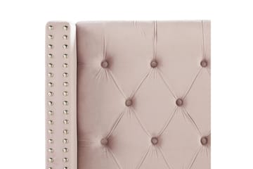 Seng med lamellbunn Lubbon - Rosa, Sølv, Rosa, sølv, 180x200 cm - Møbler - Senger - Sengeramme & sengestamme