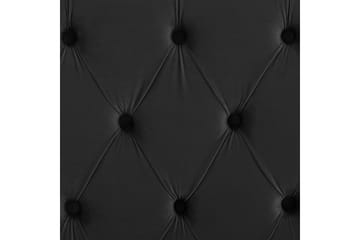 Seng med lamellbunn Lubbon - Svart, Sølv, 160x200 cm - Møbler - Senger - Sengeramme & sengestamme