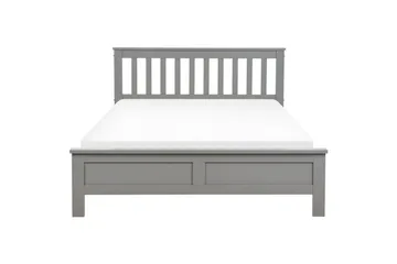 Seng med lamellbunn Mayenne - Grå, 140x200 cm - Møbler - Senger - Sengeramme & sengestamme