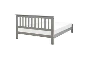 Seng med lamellbunn Mayenne - Grå, 140x200 cm - Møbler - Senger - Sengeramme & sengestamme