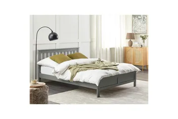 Seng med lamellbunn Mayenne - Grå, 140x200 cm - Møbler - Senger - Sengeramme & sengestamme