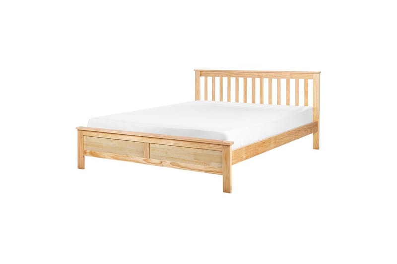 Seng med lamellbunn Mayenne, Lyst tre, 140x200 cm