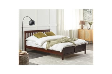 Seng med lamellbunn Mayenne - Mørkt tre, 140x200 cm - Møbler - Senger - Sengeramme & sengestamme