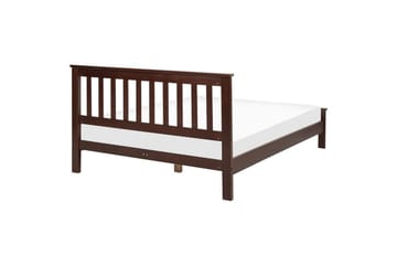 Seng med lamellbunn Mayenne - Mørkt tre, 140x200 cm - Møbler - Senger - Sengeramme & sengestamme