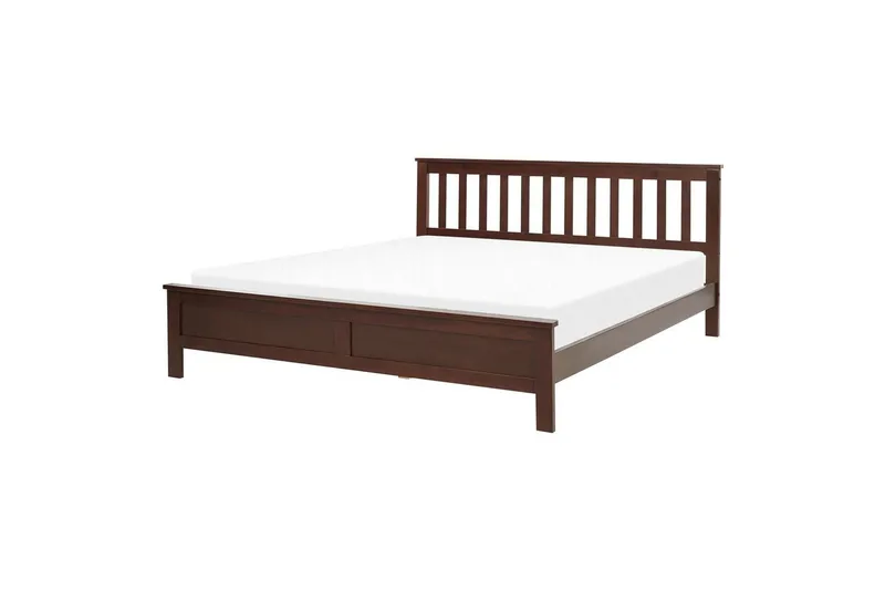 Seng med lamellbunn Mayenne, Mørkt tre, 160x200 cm