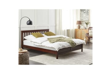 Seng med lamellbunn Mayenne - Mørkt tre, 160x200 cm - Møbler - Senger - Sengeramme & sengestamme