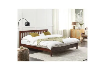 Seng med lamellbunn Mayenne - Mørkt tre, 180x200 cm - Møbler - Senger - Sengeramme & sengestamme