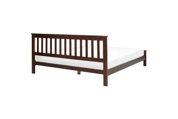 Seng med lamellbunn Mayenne - Mørkt tre, 180x200 cm - Møbler - Senger - Sengeramme & sengestamme