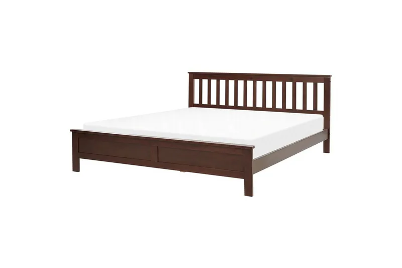 Seng med lamellbunn Mayenne, Mørkt tre, 180x200 cm