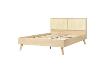 Seng med lamellbunn Monpazier - Lyst tre, 140x200 cm - Møbler - Senger - Sengeramme & sengestamme