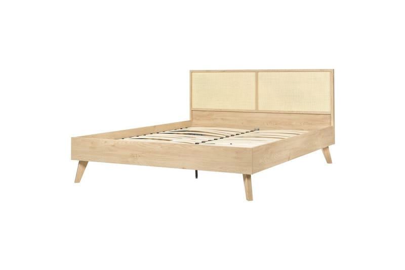 Seng med lamellbunn Monpazier - Lyst tre, 160x200 cm - Møbler - Senger - Sengeramme & sengestamme