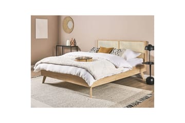 Seng med lamellbunn Monpazier - Lyst tre, 160x200 cm - Møbler - Senger - Sengeramme & sengestamme