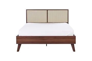 Seng med lamellbunn Monpazier - Mørkt tre, 140x200 cm - Møbler - Senger - Sengeramme & sengestamme