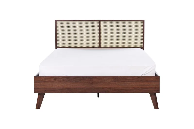Seng med lamellbunn Monpazier - Mørkt tre, 140x200 cm - Møbler - Senger - Sengeramme & sengestamme
