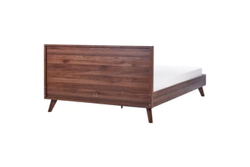 Seng med lamellbunn Monpazier - Mørkt tre, 180x200 cm - Møbler - Senger - Sengeramme & sengestamme