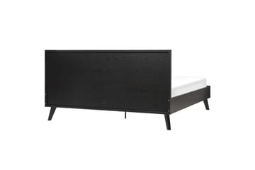 Seng med lamellbunn Monpazier - Svart, lyst tre, 180x200 cm - Møbler - Senger - Sengeramme & sengestamme