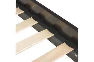 Seng med lamellbunn Monpazier - Svart, lyst tre, 180x200 cm - Møbler - Senger - Sengeramme & sengestamme