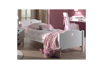 Seng med lamellbunn nattbord garderobe skrivebord Amori Hvit 2-dørs - 2-dørs - Møbler - Senger - Møbelsett til soverom