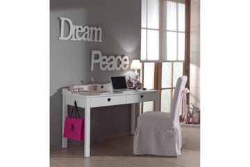 Seng med lamellbunn nattbord garderobe skrivebord bokhylle Amori Hvit 3-dører - 3-dører - Møbler - Senger - Møbelsett til soverom