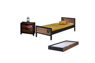 Seng med lamellbunn skuff nattbord Alex - Møbler - Senger - Møbelsett til soverom