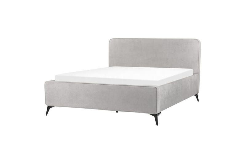 Seng med lamellbunn Valognes, Grå, svart, 160x200 cm