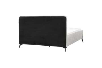 Seng med lamellbunn Valognes - Grå, svart, 160x200 cm - Møbler - Senger - Sengeramme & sengestamme