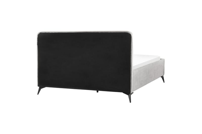Seng med lamellbunn Valognes - Grå, svart, 160x200 cm - Møbler - Senger - Sengeramme & sengestamme