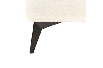 Seng med lamellbunn Valognes - Kremhvit, Svart, 160x200 cm - Møbler - Senger - Sengeramme & sengestamme