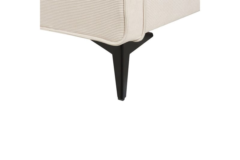 Seng med lamellbunn Valognes - Lysebeige, svart, Lys beige, svart, 180x200 cm - Møbler - Senger - Sengeramme & sengestamme