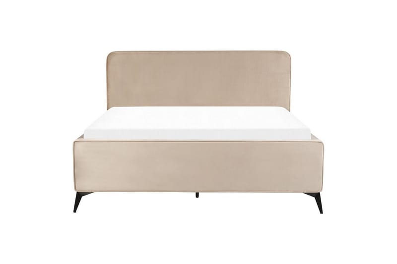 Seng med lamellbunn Valognes - Taupe, svart, 160x200 cm - Møbler - Senger - Sengeramme & sengestamme