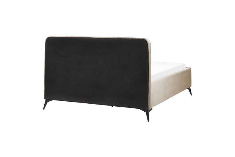 Seng med lamellbunn Valognes - Taupe, svart, 160x200 cm - Møbler - Senger - Sengeramme & sengestamme