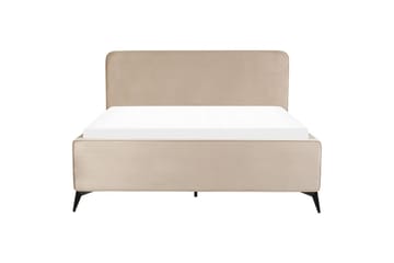 Seng med lamellbunn Valognes - Taupe, svart, 160x200 cm - Møbler - Senger - Sengeramme & sengestamme