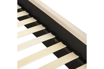 Seng med lamellbunn Valognes - Taupe, svart, 160x200 cm - Møbler - Senger - Sengeramme & sengestamme