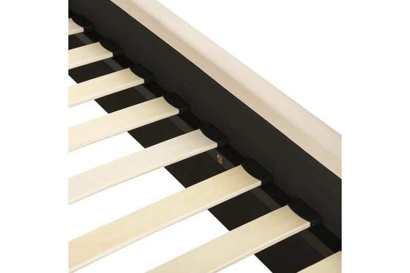 Seng med lamellbunn Valognes - Taupe, svart, 160x200 cm - Møbler - Senger - Sengeramme & sengestamme