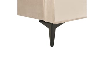 Seng med lamellbunn Valognes - Taupe, svart, 160x200 cm - Møbler - Senger - Sengeramme & sengestamme