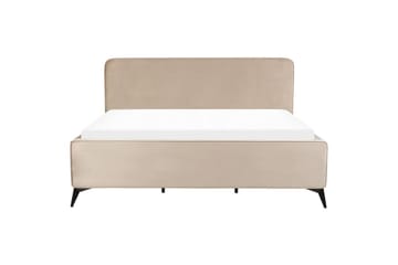 Seng med lamellbunn Valognes - Taupe, svart, 180x200 cm - Møbler - Senger - Sengeramme & sengestamme