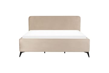Seng med lamellbunn Valognes - Taupe, svart, 180x200 cm - Møbler - Senger - Sengeramme & sengestamme